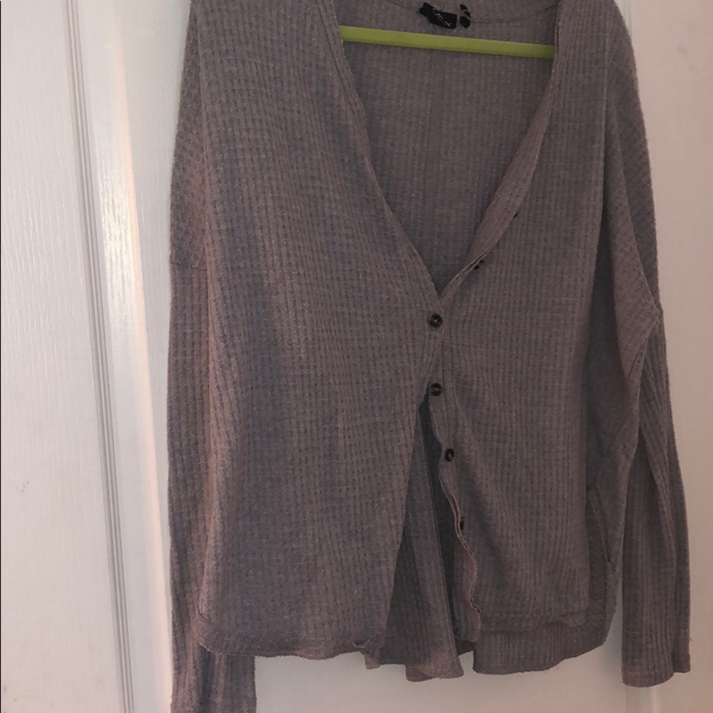 Grey Button down sweater